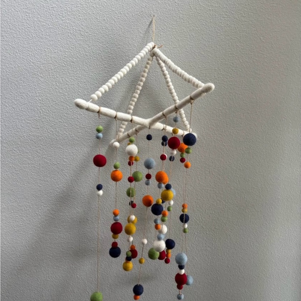 West Elm Multicolor Felt Ball Mobile